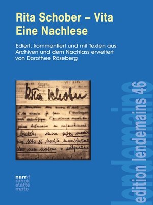 cover image of Rita Schober--Vita. Eine Nachlese